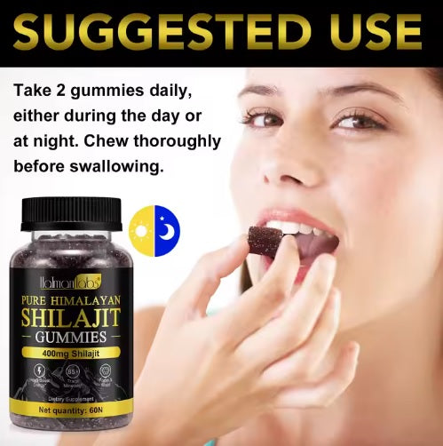 Himalayan Shilajit Harz Extrakt Ergänzung Boost Energy Immun Support Original Shilajit Gummies