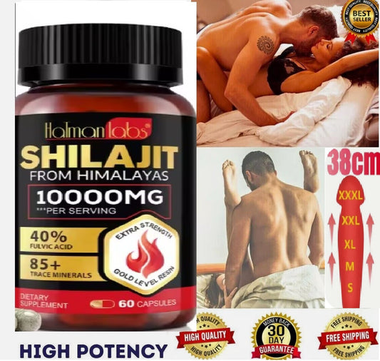 Shilajit-Harz reine Himalaya-Kapseln Gesundheit Shilajit- 10000 MG für echte Männer